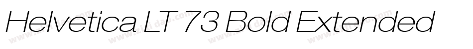 Helvetica LT 73 Bold Extended Oblique字体转换